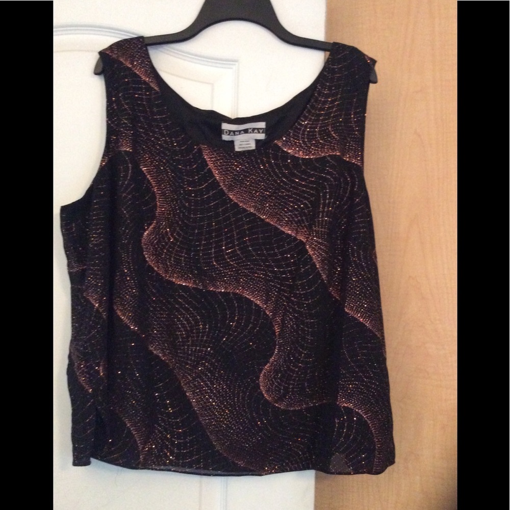 Dana Kay - Black/Pink color  women top Plus 22W